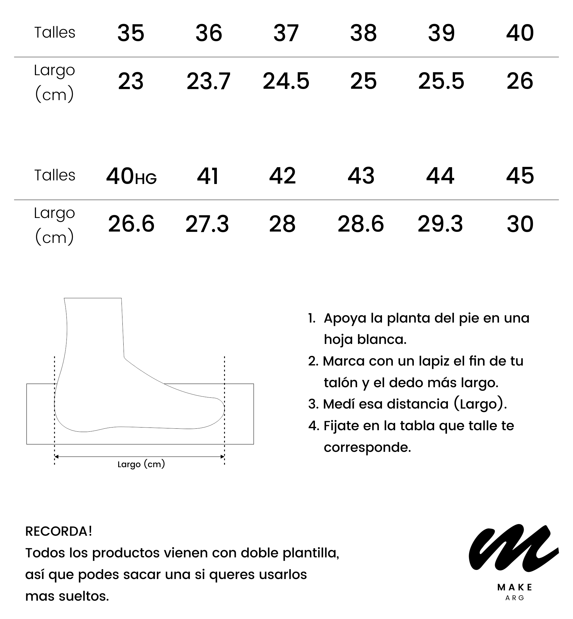 Tabla de talles